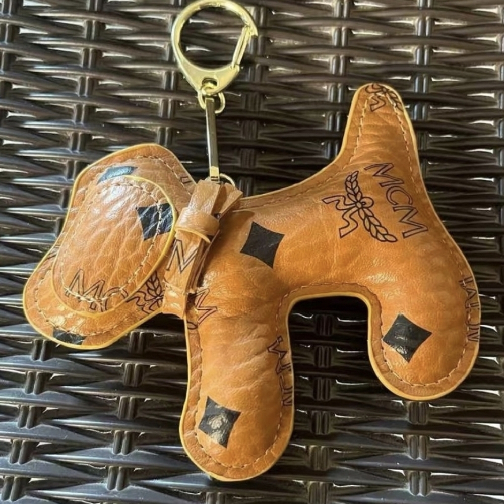 MCM Brown Dog Keychain